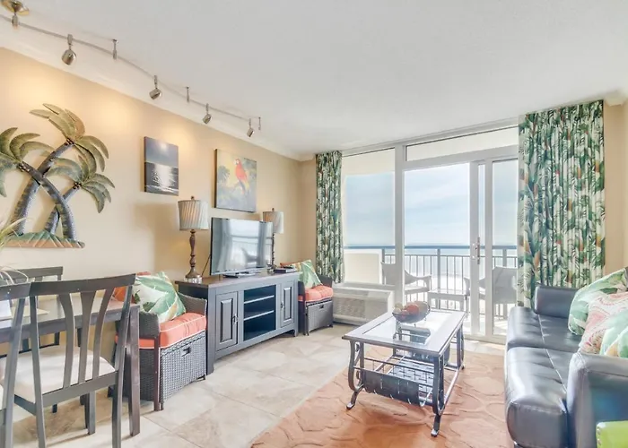 Oceanfront Condo W Balcony Minutes Walk To The Beach