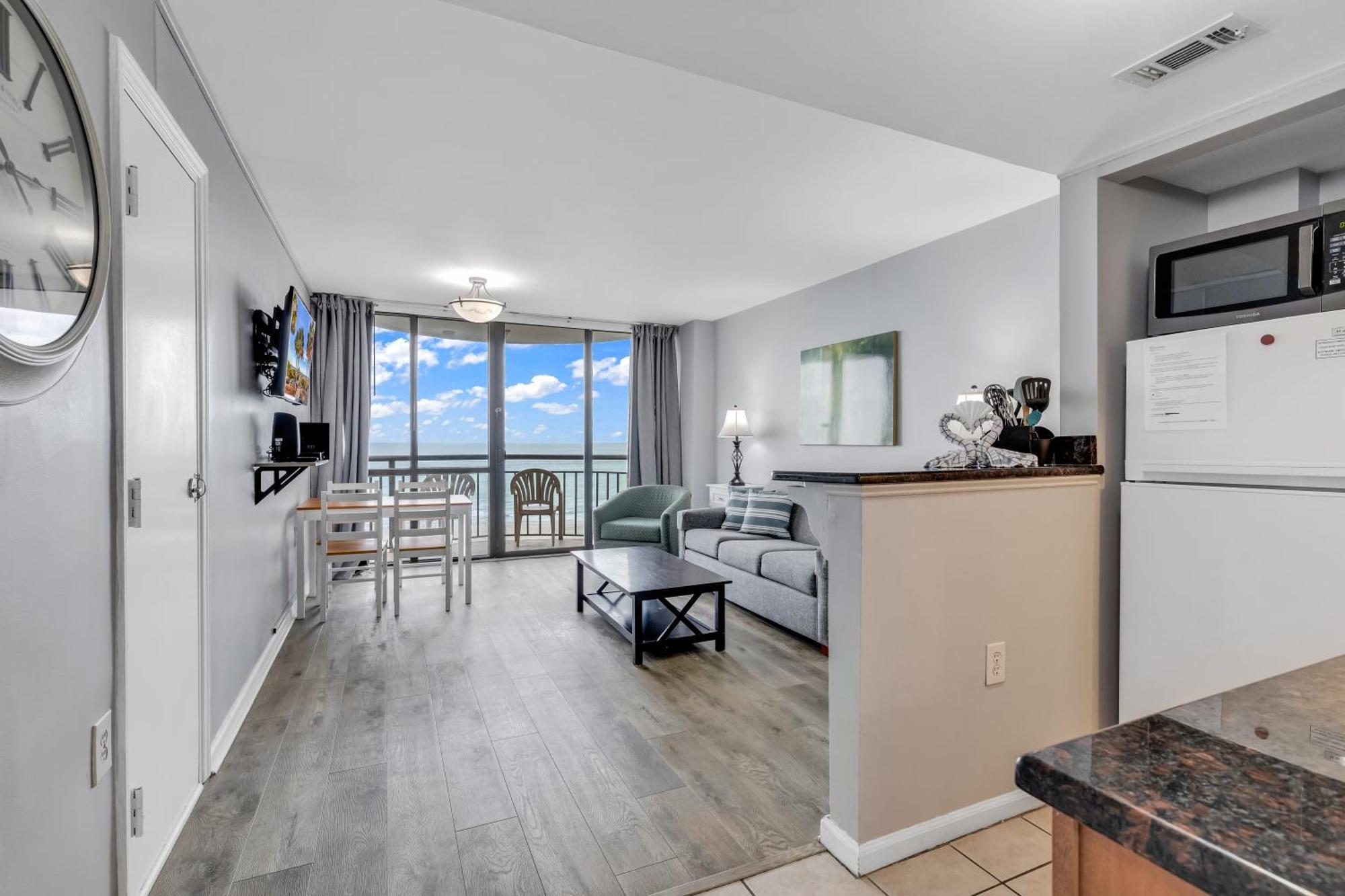 Oceanfront Private Balcony At Meridian Plaza Myrtle Beach