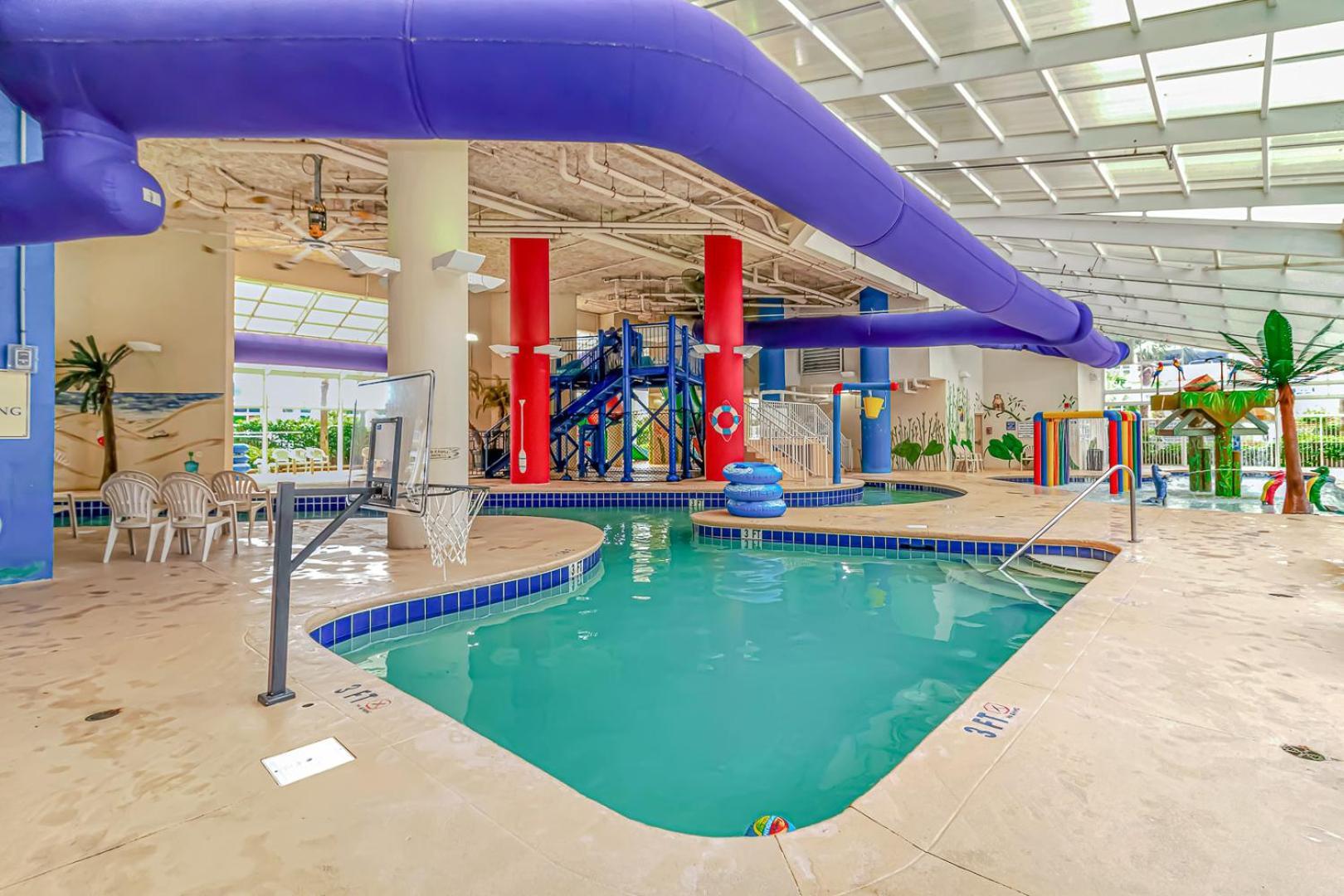 Oceanfront With Massive Indoor Waterpark! Water Slides And More! Dunes Village 347 *