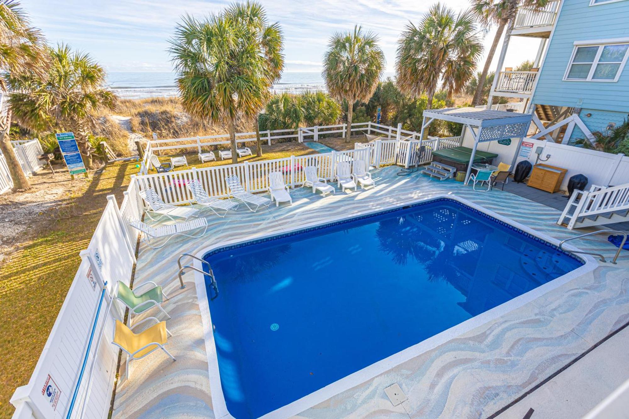 Lavish Accessible, On Ocean, 4 King Beds, Huge Private Pool, Yard, Spa, Patio, Bbq, & Game Tables *