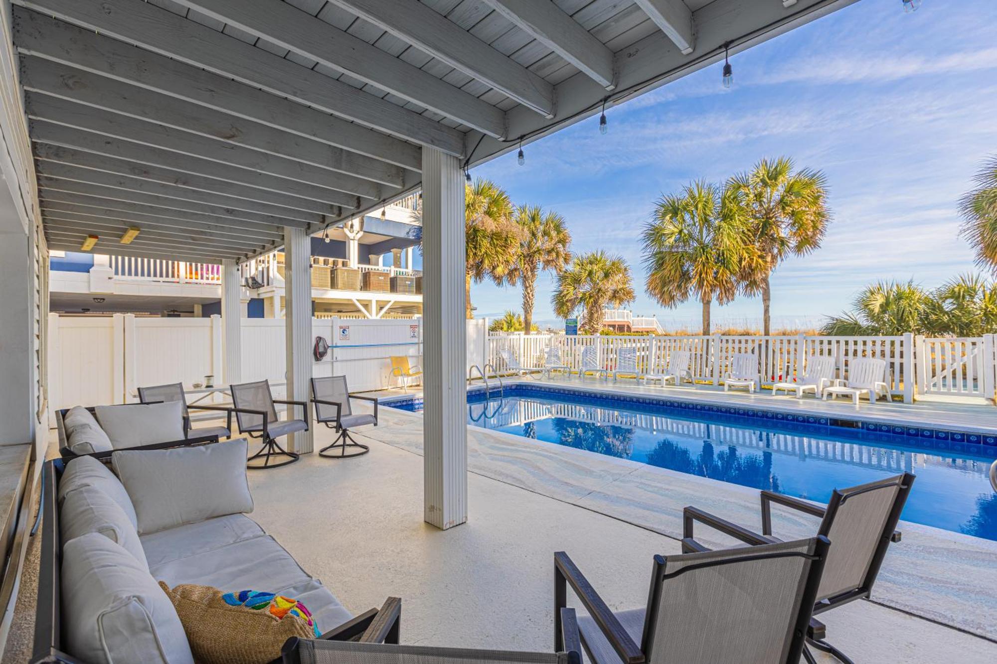 Lavish Accessible, On Ocean, 4 King Beds, Huge Private Pool, Yard, Spa, Patio, Bbq, & Game Tables