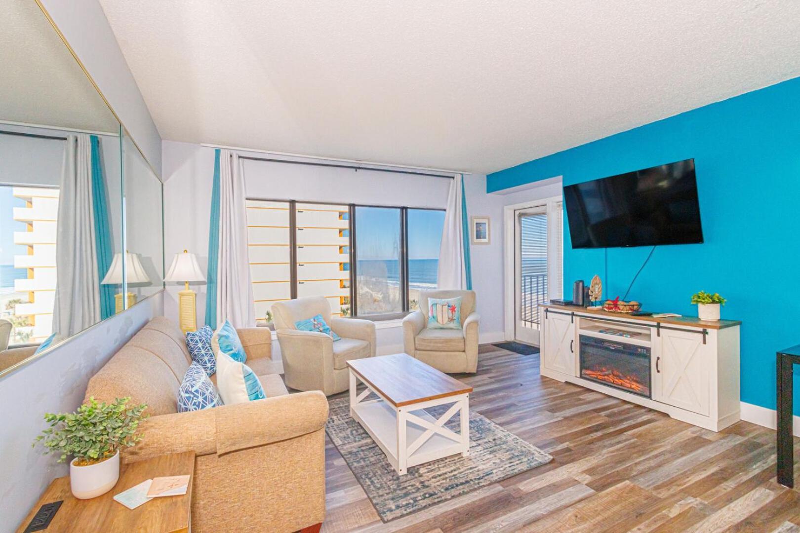Stunning Ocean View 2 Bedroom Condo- Nicely Updated & Sleeps 6! Palace Unit 408 Holiday home