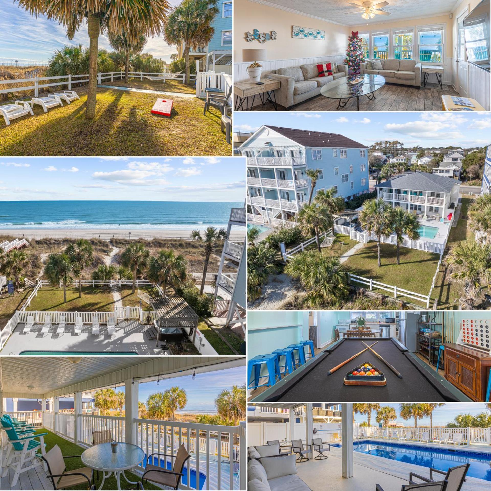 Holiday home Lavish Accessible, On Ocean, 4 King Beds, Huge Private Pool, Yard, Spa, Patio, Bbq, & Game Tables Myrtle Beach