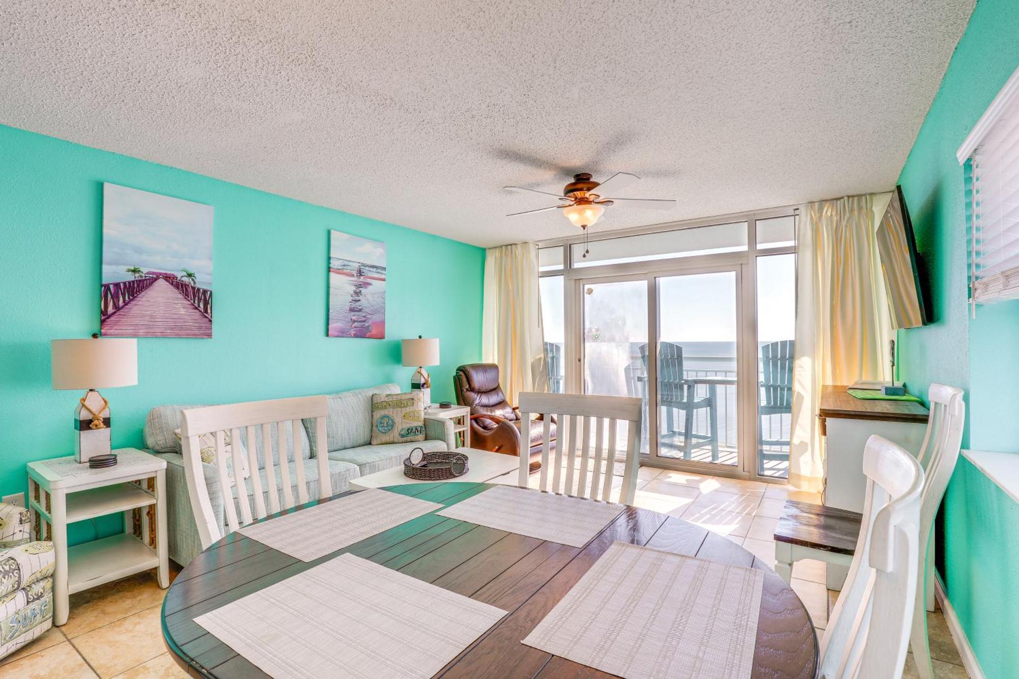 Apartment Oceanfront With Huge Balcony Walk To Skywheel Myrtle Beach